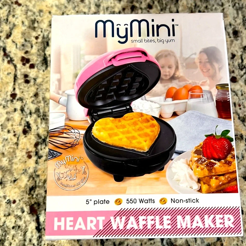 My Mini Heart Waffle Maker New in Box